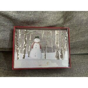 Papyrus Sparkly Snowman Happy Holidays Christmas Cards Lined Envelopes 14 Ct New